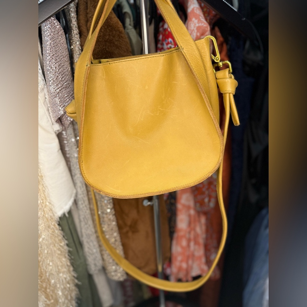 Madewell Mustard Leather Crossbody Bag